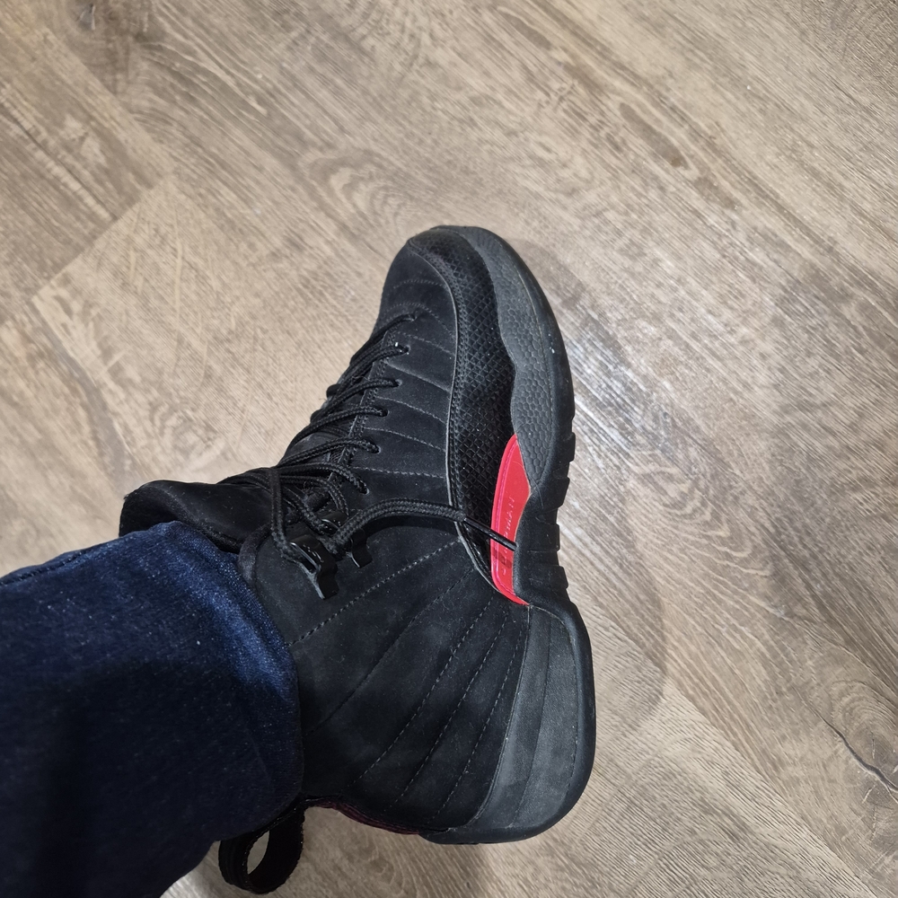 Jordan Black and Red High-Top Sneakers
